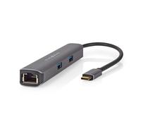 Nedis Ccbbw64230At02 Adaptateur Usb Multi-Port Usb 3.2 Gen 1 Usb-C&Trade ; Male Hdmi&Trade ; Output / RJ45 Female / 2X Usb-A Female / 2X Usb-C&Trade ; 5 Gbps 0.20 M Round Gold-plated Pvc Anthracite Bo