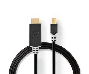Nedis CCBP37604AT20 changeur de genre de câble Mini DisplayPort HDMI Anthracite