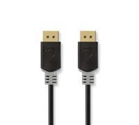 - Câble DisplayPort - DisplayPort (M) droit pour DisplayPort (M) droit - DisplayPort 1.4 - 3 m - moulé, rond, support 8K - gris, anthracite