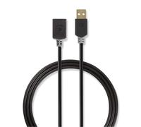 Nedis CCBW60010AT20 câble USB USB 2.0 2 m USB A Anthracite