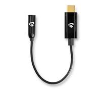 Nedis CCBW65950BK015 adaptateur USB-C - jack 3,5 mm femelle 0,15 m, noir