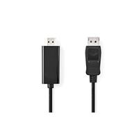 Nedis CCGB37100BK10 Câble DisplayPort 1.2 vers HDMI 1m Anthracite - Connecteurs Mâle/Mâle, Résolution 3840x2160, AWG 32/28