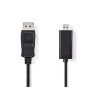 Nedis CCGB37100BK20 câble vidéo et adaptateur 2 m DisplayPort HDMI Type A (Standard) Noir