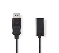 Nedis CCGB37150BK02 câble vidéo et adaptateur 0,2 m DisplayPort HDMI Type A (Standard) Noir