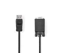 Nedis CCGB37301BK20 câble VGA 2 m DisplayPort VGA (D-Sub) Noir