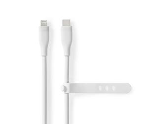 Nedis CCGB39800WT15 câble Lightning 1,5 m Blanc