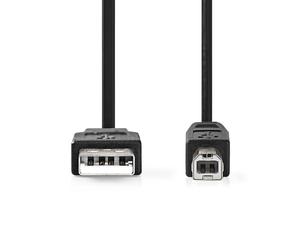 Nedis CCGB60100BK10 câble USB USB 2.0 2 m USB A USB B Noir
