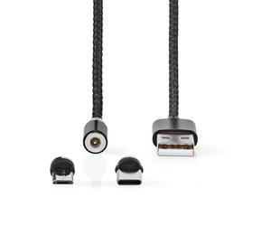 Nedis CCGB60630BK20 câble USB USB 2.0 2 m USB A Micro-USB B Noir