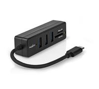 Nedis Hub USB, 1 Port USB-C™, 3 Ports USB A, 5 Ports, USB 3.2 Gen 1, Alimentation Via USB, 5 Gbps, SD et MicroSD