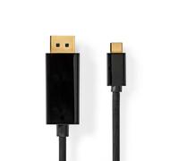 Nedis CCGB64352BK20 câble vidéo et adaptateur 2 m USB Type-C DisplayPort Noir