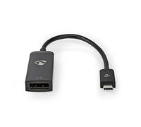 Nedis Adaptateur vidéo CCGB64353BK02 USB‑C → DisplayPort 20 cm USB 3.2 Gen 1 DP1.4 8K30Hz Noir