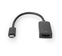 Nedis Adaptateur USB-C CCGB64652BK02 – USB-C mâle vers HDMI femelle, USB 3.2 Gen 1, 4K@60Hz, 0,2 m