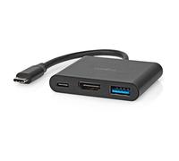 Nedis Adaptateur multi-ports CCGB64770BK01 – USB-C mâle, HDMI, USB-A/C, USB 3.2 Gen1 0,10 m