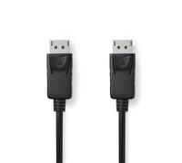 Nedis Câble DisplayPort CCGL37010BK20 2 m 4K @ 60 Hz Noir nickelé