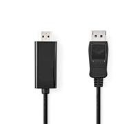 Nedis CCGL37100BK10 câble vidéo et adaptateur 1 m DisplayPort HDMI Type A (Standard) Noir