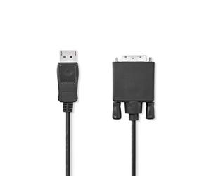 Nedis CCGL37200BK20 câble vidéo et adaptateur 2 m DisplayPort DVI-D Noir