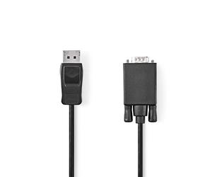 Nedis CCGL37301BK10 câble vidéo et adaptateur 1 m VGA (D-Sub) DisplayPort Noir