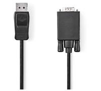 Nedis CCGL37301BK20 câble vidéo et adaptateur 2 m VGA (D-Sub) DisplayPort Noir