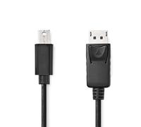 Nedis CCGL37400BK10 câble DisplayPort 1 m Mini DisplayPort Noir