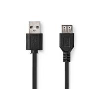 Nedis CCGL60010BK20 câble USB USB 2.0 1 m USB A Noir