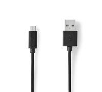 Nedis CCGL60500BK05 câble USB USB 2.0 0,5 m USB A Micro-USB B Noir