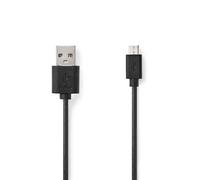 Nedis CCGL60501BK10 câble USB USB 2.0 1 m USB A Micro-USB B Noir
