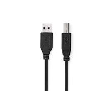 Nedis CCGL61100BK20 câble USB USB 3.2 Gen 1 (3.1 Gen 1) 2 m USB A USB B Noir