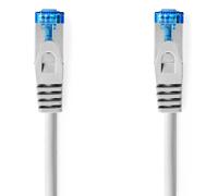 Modèle du produit : Câble réseau CAT6a S/FTP RJ45 Male RJ45 Male 5.00 m Snagless Rond LSZH Gris Label