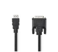 Nedis CCGP34800BK20 câble vidéo et adaptateur 2 m HDMI DVI-D 24+1-Pin Noir