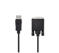 Nedis CCGP37200BK30 câble vidéo et adaptateur 3 m DisplayPort DVI-D Noir