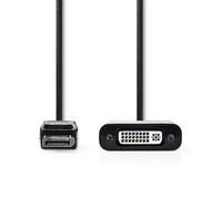 Nedis CCGP37250BK02 câble vidéo et adaptateur 0,2 m DisplayPort DVI-D Noir