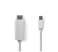 Nedis CCGP37600WT20 câble vidéo et adaptateur 2 m Mini DisplayPort HDMI Blanc