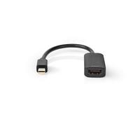 Nedis CCGP37654BK02 câble vidéo et adaptateur 0,2 m Mini DisplayPort HDMI Type A (Standard)