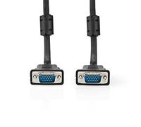 Nedis CCGP59000BK100 câble VGA 10 m VGA (D-Sub) Noir - Câbles VGA (10 m, VGA (D-Sub), VGA (D-Sub), Mâle, Mâle, Noir)