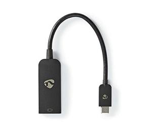 NEDIS CCGP64352BK02 Adaptateur et connecteur de câbles USB C DisplayPort Noir