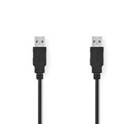 Nedis Ccgt60000Bk10 Cable Usb 2.0 A Male - A Male 1,0 M Zwart