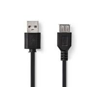 Nedis CCGT60010BK30 câble USB 3 m USB 2.0 USB A Noir
