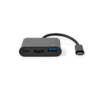 Nedis CCGT64765BK02 hub & concentrateur USB 3.0 (3.1 Gen 1) Type-C 5000 Mbit/s Noir