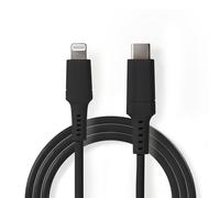 Nedis CCGW39650BK20 câble Lightning 2 m Noir