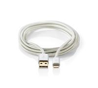 Nedis CCTB39300AL10 câble de téléphone portable Aluminium 1 m USB A Lightning