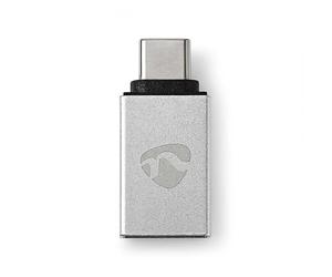 Nedis CCTB60915AL changeur de genre de câble USB Type-C Male USB A Female Aluminium