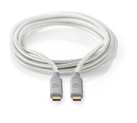 Nedis CCTB64020AL10 câble USB USB4 Gen 2x2 1 m USB C Argent
