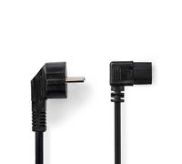 Nedis Cegl10020Bk50 Câble d'alimentation Type F (Cee 7/7) mâle Iec-320-C13 coudé nickelé 5.00 M rond PVC Black Label