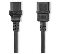 Nedis CEGL10500BK20 câble électrique Noir 2 m Coupleur C14 Coupleur C13