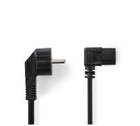 Nedis CEGP10020BK20 câble électrique Noir 2 m Prise d'alimentation type E+F Coupleur C13