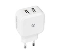 WCHAU484AWT Chargeur Mural 4.8 A 2 Sorties USB-A Blanc