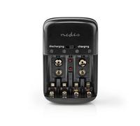 Nedis Chargeur de batterie NiMH AA / AAA - 1.2 / 9 V DC - 0.5 A A - Maintien de charge - Euro / Type C (CEE 7/16) - Type de batterie - Energie : AA / AAA / E-Block - Noir