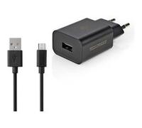 nedis chargeur mural 2.1 a câble lâche micro usb noir Noir G