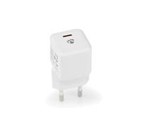 Nedis Chargeur Mural USB-C 20W Power Delivery - Type C (CEE 7/16) - 5V/3A, 9V/2.22A, 12V/1.67A - Universel Smartphone/Tablette - Blanc