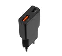 Nedis Chargeur Secteur GaN 20W USB-C Power Delivery et USB-A Noir